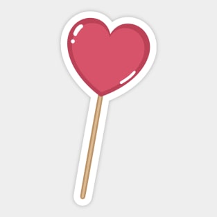 Heart shaped lollipop Sticker